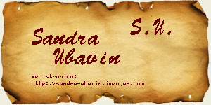 Sandra Ubavin vizit kartica